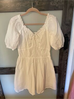 Sabo Skirt White Puff Sleeve Mini Dress